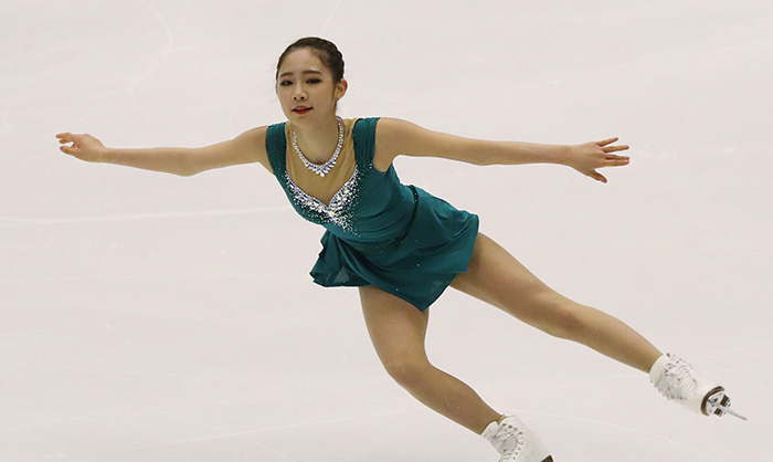 Figure skater Choi Da-bin wins women's short program 