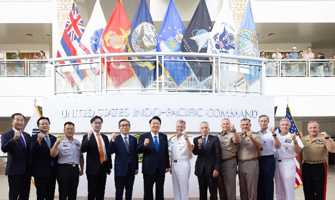 Remarks by President Yoon Suk Yeol at a Meeting with Servicemembers of the United States Indo-Pacific Command